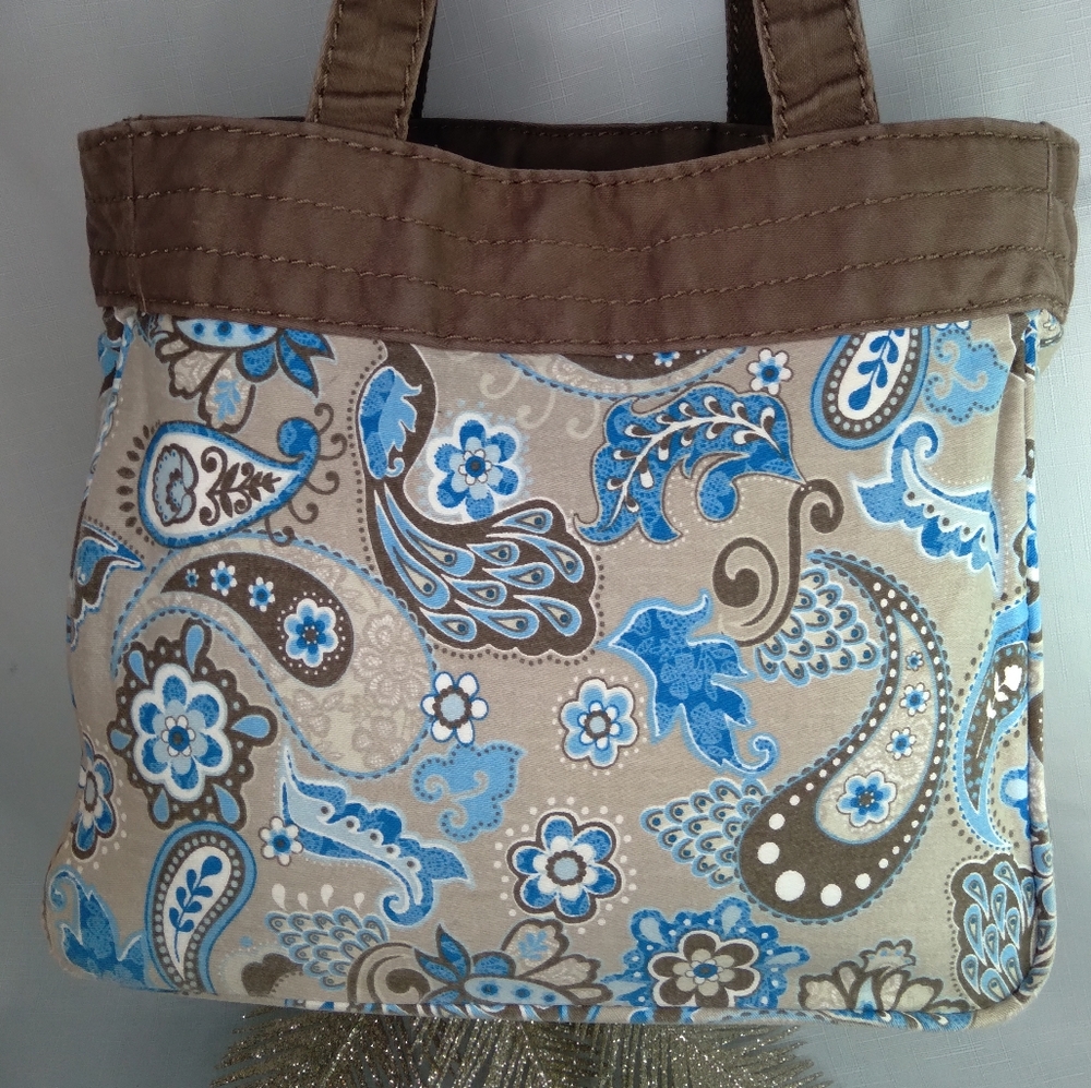 Blue Paisley print bag